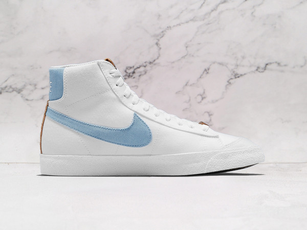 Nike Blazer Mid '77 Indigo – White Canvas Upper with Indigo Plant Graphics