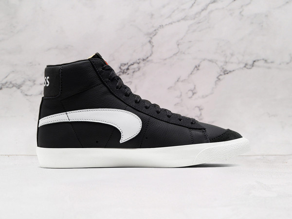 Nike Blazer Mid '77 Vintage Slam Jam 1977 – Black Leather with White Leather Overlays and Upturned Swoosh
