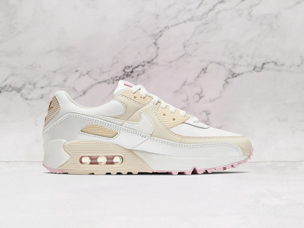 Nike Air Max 90 Light Orewood Brown medial angle, featuring brown Swoosh branding, TPU eyelets, and visible Air Max cushioning for all-day support