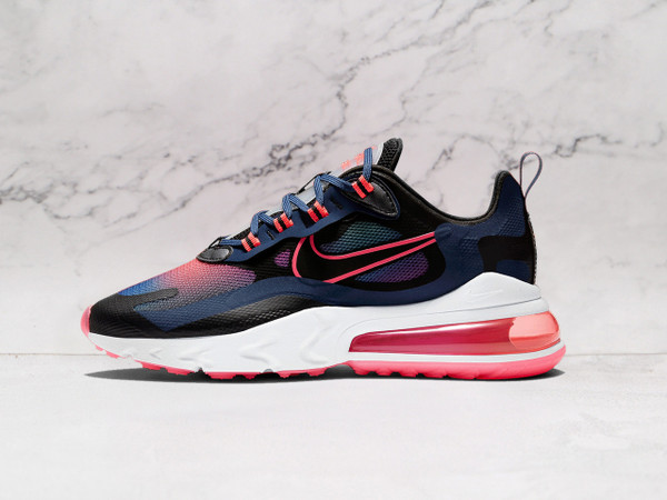 Nike Air Max 270 React Midnight Navy Hyper Pink – Gradient Design with Mesh and Synthetic Upper
