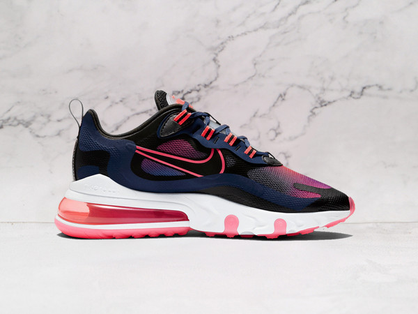 Nike Air Max 270 React Midnight Navy Hyper Pink – Gradient Design Mesh and Synthetic Upper