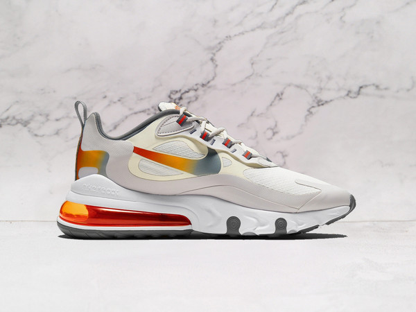 Nike Air Max 270 React SE 'Gradient' Summit White – Mesh with Gradient Accents and Metallic Gold Details
