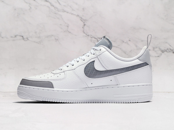 Nike Air Force 1 Low 'Under Construction' – White Leather with Semi-Translucent Swoosh and Reflective Branding Nike Air Force 1 Low 'Under Construction' – White Leather with Semi-Translucent Swoosh and Reflective Branding