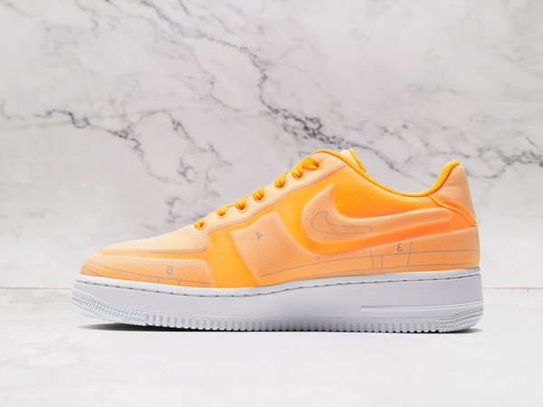 Nike Air Force 1 '07 LX 'Laser Orange' – Premium Leather with Blueprint Design Overlays Nike Air Force 1 '07 LX 'Laser Orange' – Premium Leather with Blueprint Design Overlays