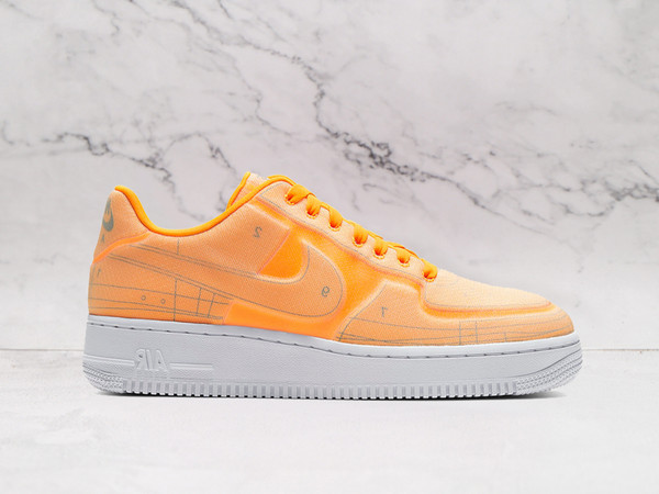 Nike Air Force 1 '07 LX 'Laser Orange' – Premium Leather Upper with Blueprint Design Overlays Nike Air Force 1 '07 LX 'Laser Orange' – Premium Leather Upper with Blueprint Design Overlays