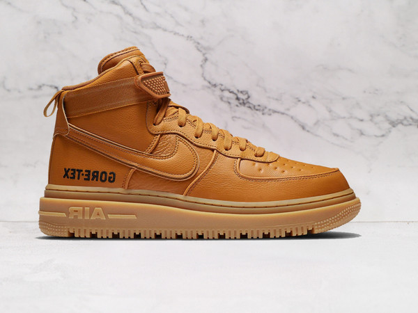 Nike AF1 High Gore-Tex Boot Flax Wheat with Wheat Swoosh and Gum sole