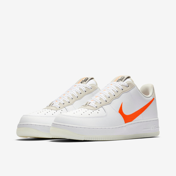 Air force 1 Lv8 White Orange swoosh