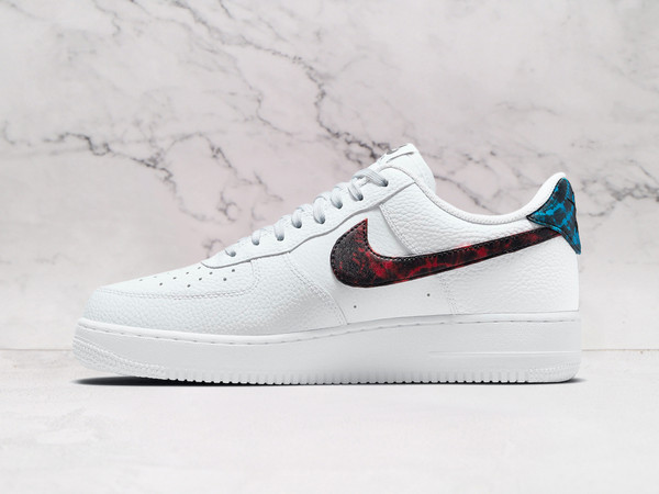 Nike Air Force 1 Low 'Tie-Dye' Swoosh – White Leather with Tie-Dye Swoosh Logos