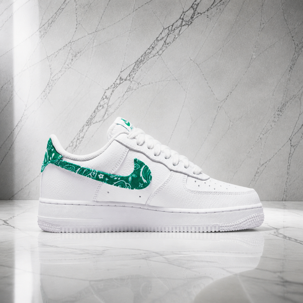 Air force 1 White green Paisley