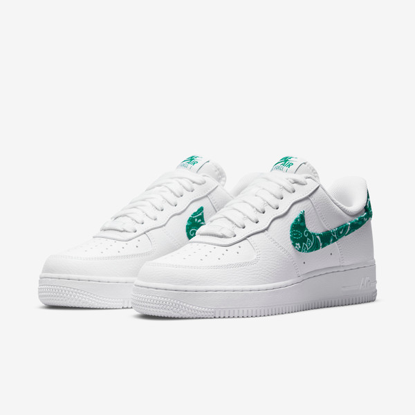 Air force 1 White green Paisley
