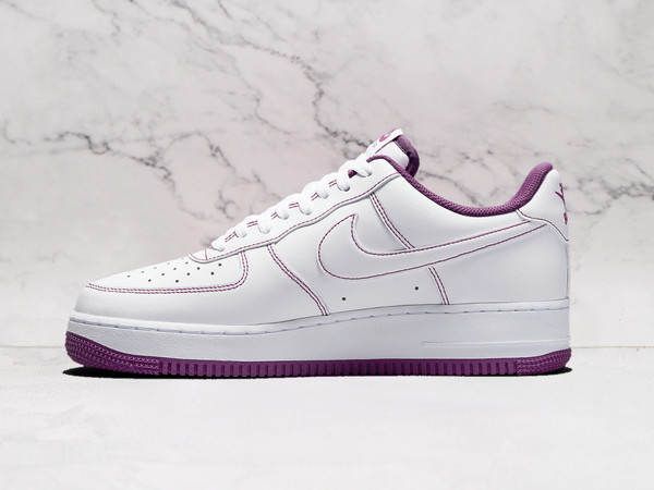 Nike Air Force 1 Low 'Contrast Stitch – White Viotech' – Purple Stitching Nike Air Force 1 Low 'Contrast Stitch – White Viotech' – Purple Stitching