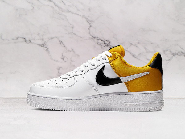 Air Force 1 LV8 NBA Amarillo Satin – Yellow Satin Upper with Black and White