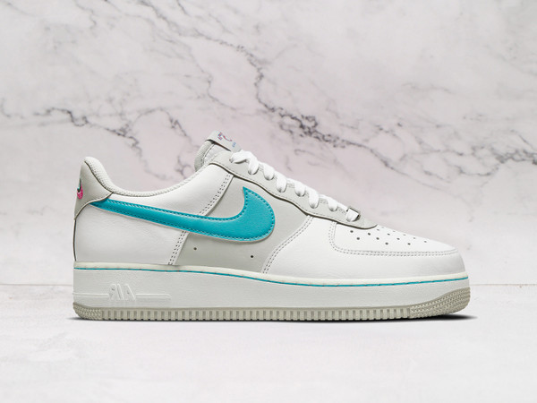 Air Force 1 Lv8 NBA 75th Anniversary Fiesta – White Leather Upper with Turquoise and Orange Accents Air Force 1 Lv8 NBA 75th Anniversary Fiesta – White Leather Upper with Turquoise and Orange Accents