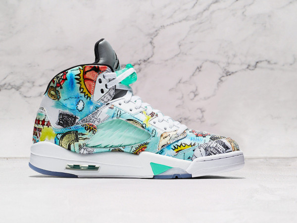 Side Profile of Air Jordan 5 Retro Wings with Translucent Sole