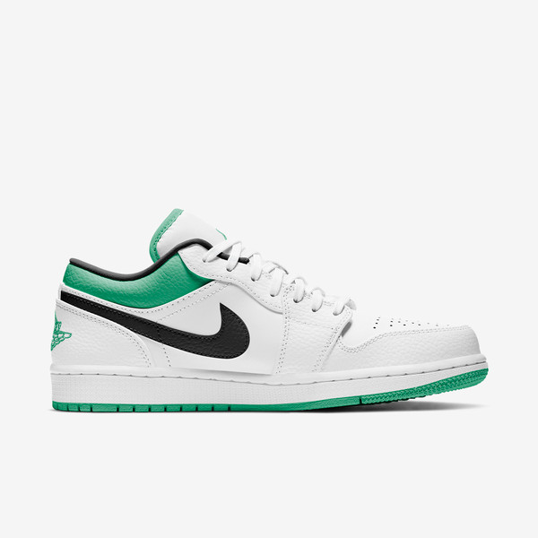 Air Jordan 1 Low White lucky Green black