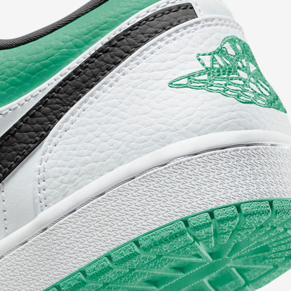 Air Jordan 1 Low White lucky Green black