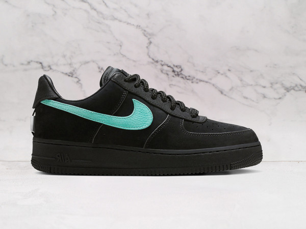 Nike Air Force 1 Low x Tiffany & Co. 1837 – Black Suede with Tiffany Blue Swoosh Nike Air Force 1 Low x Tiffany & Co. 1837 – Black Suede with Tiffany Blue Swoosh