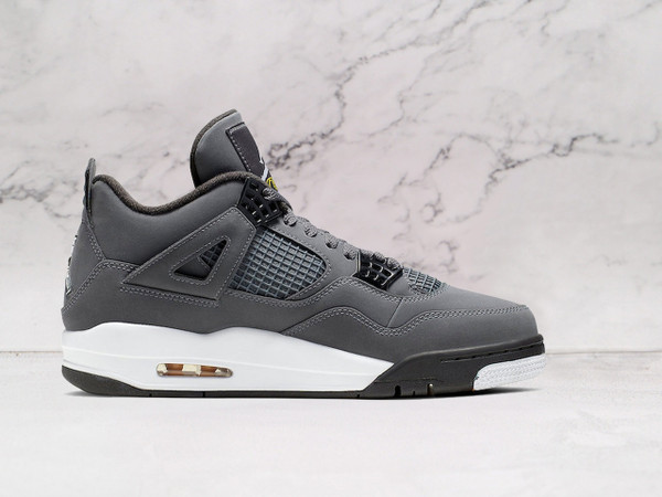 AJ4 Cool Grey – Chrome Jumpman Heel Detail