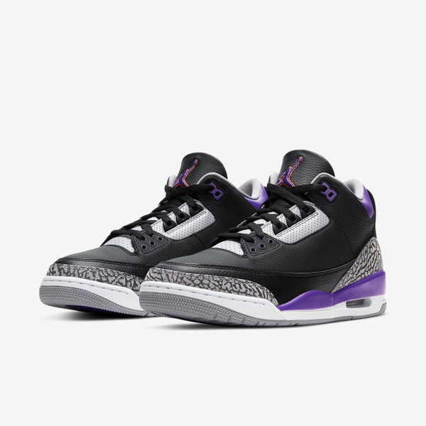 Jordan 3 Retro Black Court Purple
