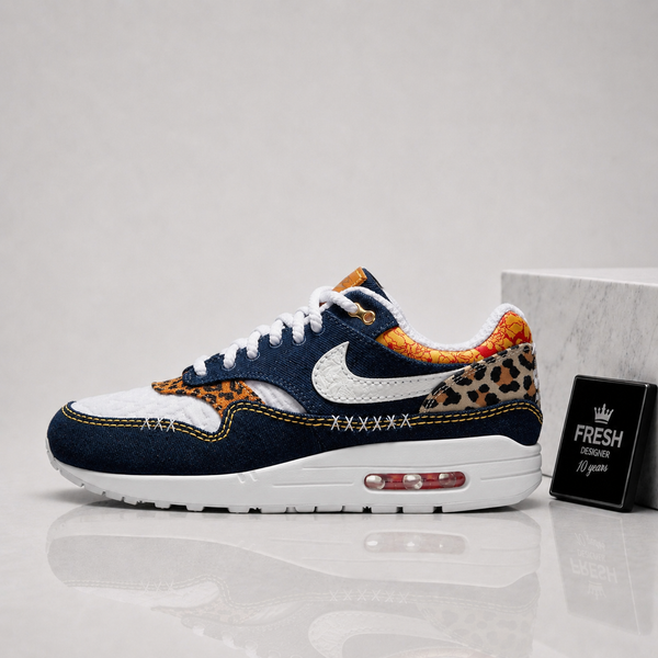 Air Max 1 Premium Leopard Denim