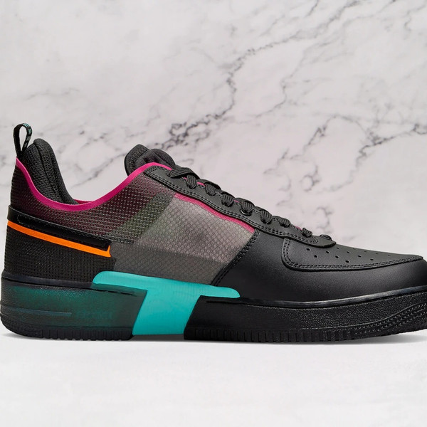 Air Force 1 React Black Team Orange Pink Prime