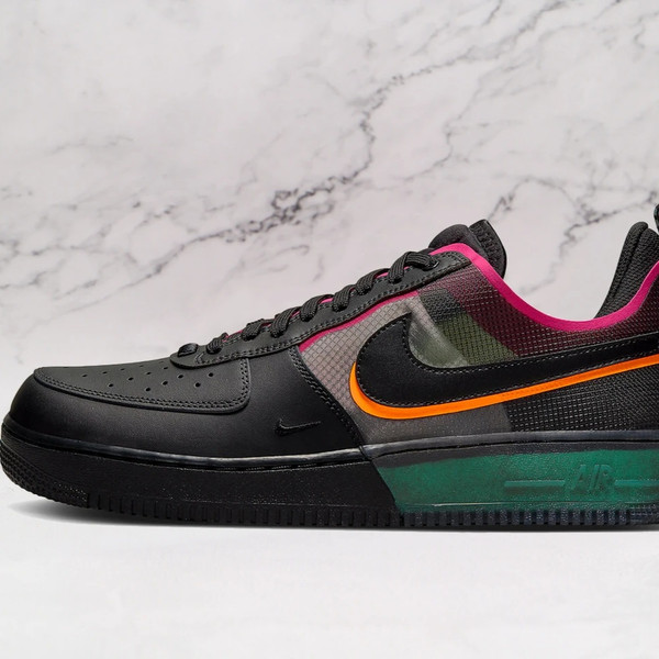 Air Force 1 React Black Team Orange Pink Prime