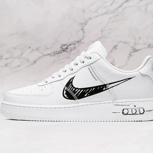 Air Force 1 Sketch White Black