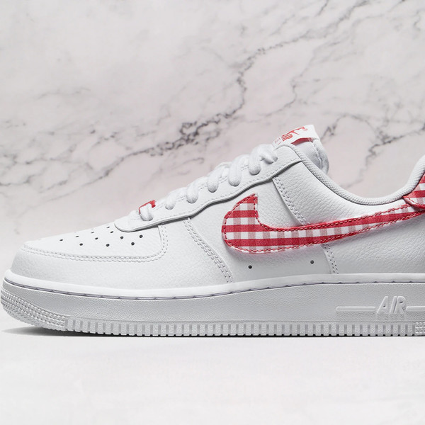 Nike Air Force 1 Low Gingham Plaid Red