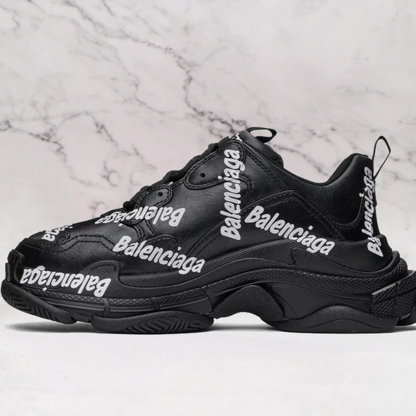 Balenciaga Triple S Monogram Black