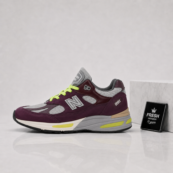 NEW BALANCE  Burgundy Patta Edition Made In UK 991v2