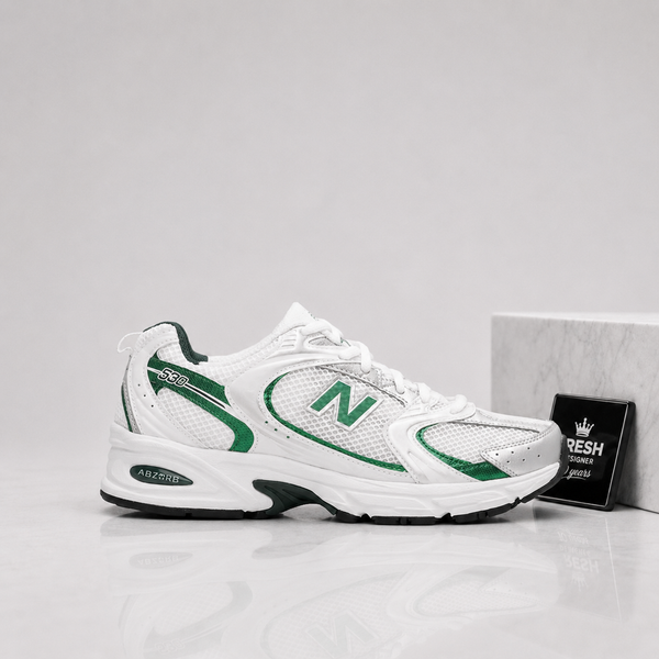 NEW BALANCE  White & Green 530 Sneakers