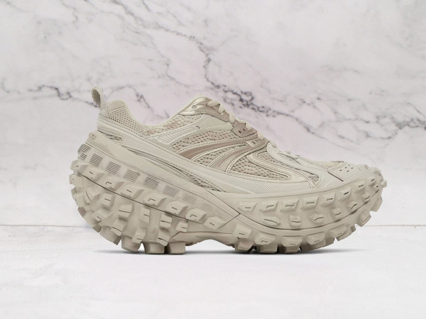 Balenciaga Defender Sneakers in Beige with oversized tire-inspired sole and futuristic design