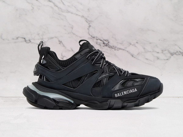 BALENCIAGA Black Track LED Sneakers – Futuristic High-Fashion Shoe