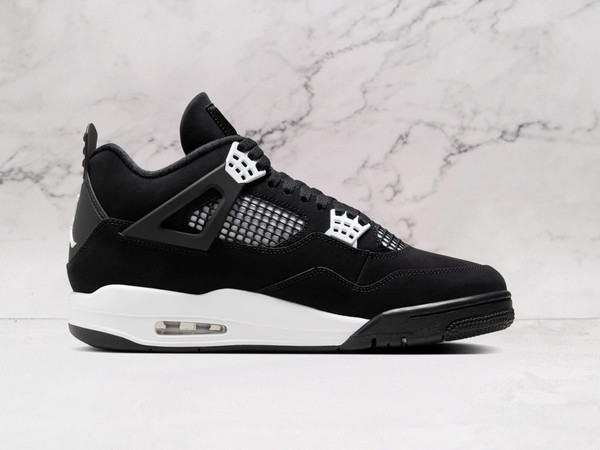 Air Jordan 4 Retro White Thunder Sneakers Side View
