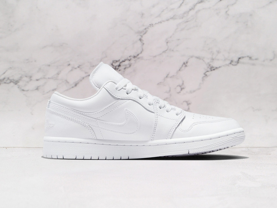 Air Jordan 1 Low Triple White – Clean & Minimalist Leather Sneaker