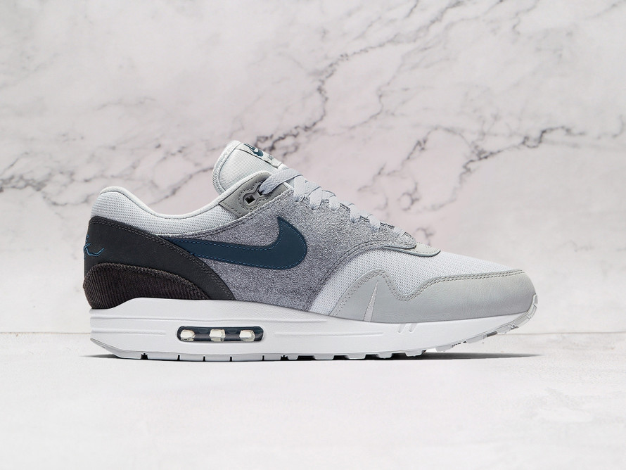 Nike Air Max 1 City Pack 'London' – Grey Upper with Valerian Blue Swoosh