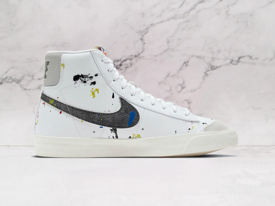 Nike Blazer Mid '77 'Paint Splatter' – White Leather Upper