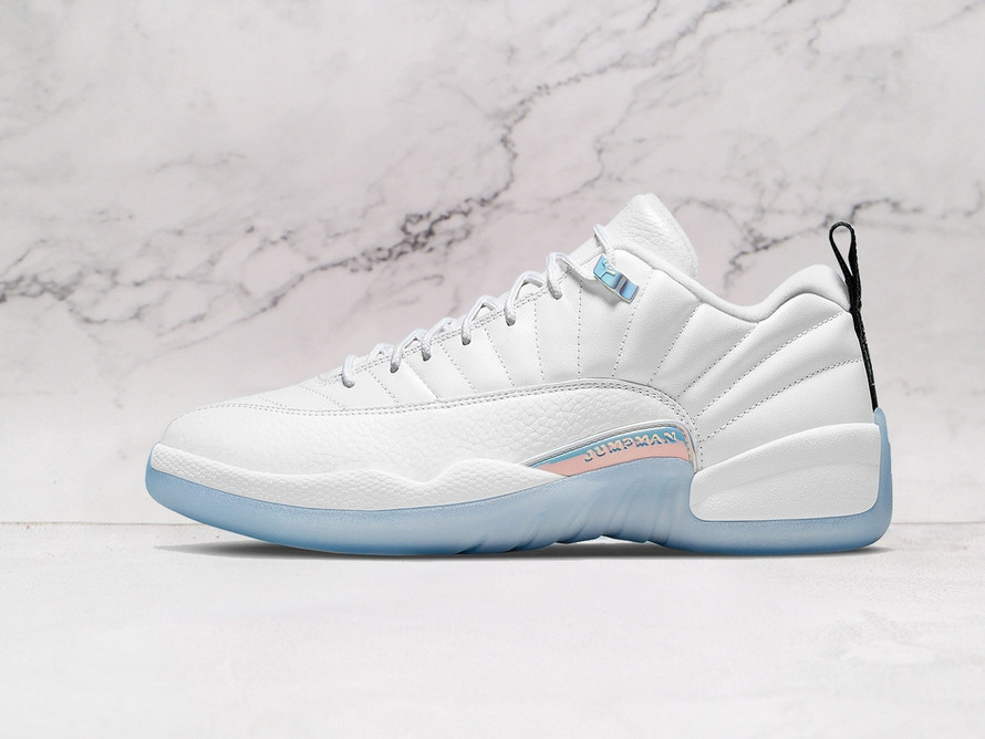 Side of Air Jordan 12 Retro Low Easter with iridescent shine