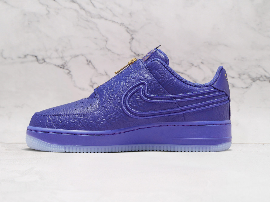 Serena Williams Nike Air Force 1 Low Lapis with floral pattern and Swoosh pendant