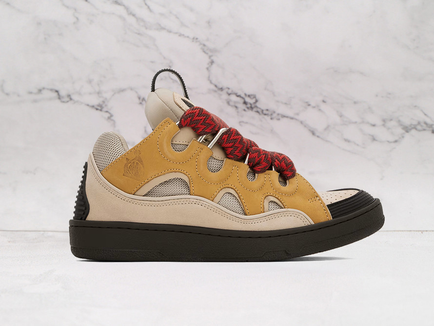 Lanvin Exclusive Beige Curb – High-Fashion Neutral Sneaker