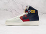 Sail Nike Air Force 1 High Nautical Redux medial with red accents