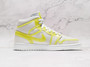 Air Jordan 1 Mid LX 'Opti Yellow' – Deconstructed Suede and TPU Design