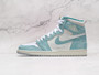 Air Jordan 1 Retro High OG 'Turbo Green' – White Leather Base with Distressed Turbo Green Suede Overlays