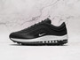 Nike Air Max 97 Golf Black White side profile featuring a sleek black synthetic upper, white midsole, and modified golf outsole for superior grip and waterproof performance