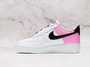 Nike Air Force 1 '07 SE 'Basketball Pins' – White Leather with China Rose Accents and Basketball Lace Locks