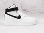 Nike Air Force 1 High White Black with Black Swoosh and ankle strap
