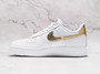 Air Force 1 White Metallic Gold – Sleek White Leather