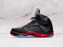 Air Jordan 5 Retro Satin Bred 2018 – Black Satin Upper with University Red Accents
