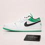 Air Jordan 1 Low White lucky Green black