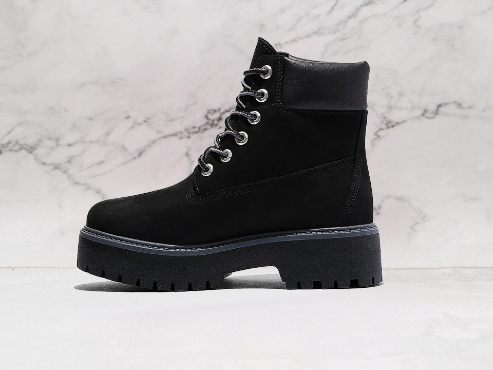 Women's Black Street Waterproof Platform Boot